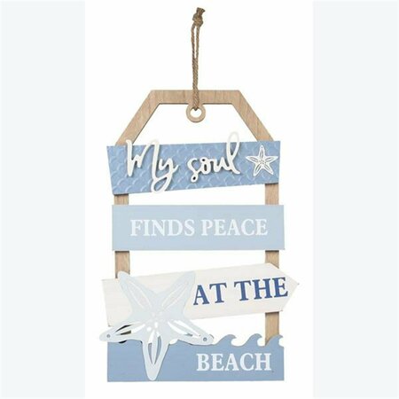 YOUNGS MDF & Wood Nautical Slats Wall Sign 62066